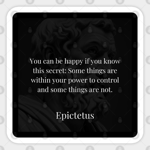 Epictetus's Blueprint for Happiness Sticker by Dose of Philosophy